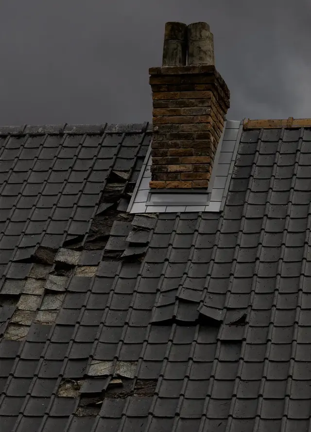 Roof before restoration